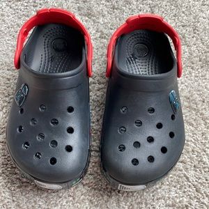 Toddler size 13 Darth Vader Crocs